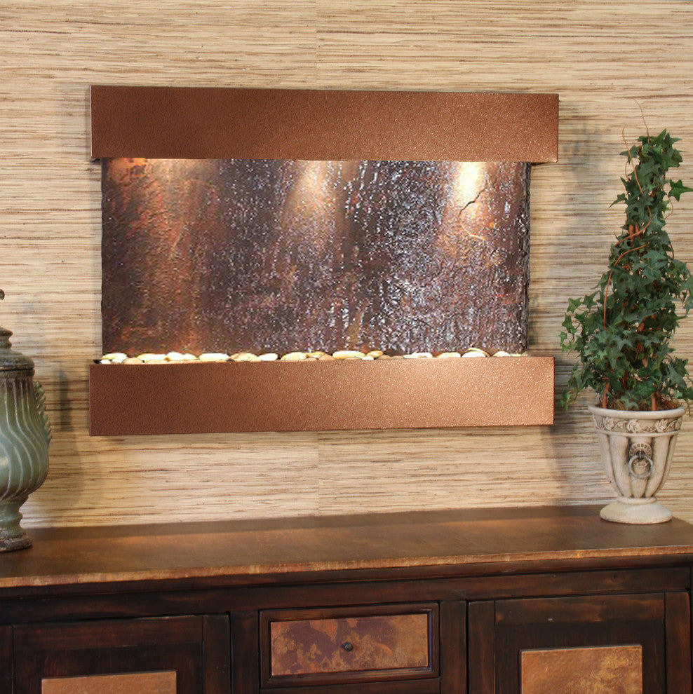 Reflection Creek Water Feature by Adagio, Natural Muli-Color Slate, Woodland Bro