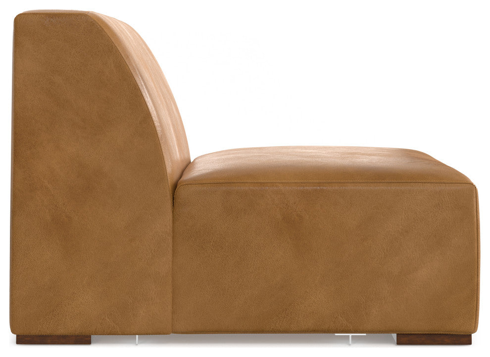 Rex Center Armless Sofa Module in Genuine Leather