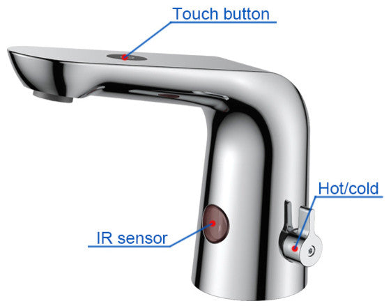 Crete Dual Sensor Faucet With Hot and Cold Mixer
