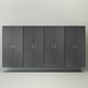 6 Piece Jumbo Cabinet Storage System, White/Silver Carbon Fiber
