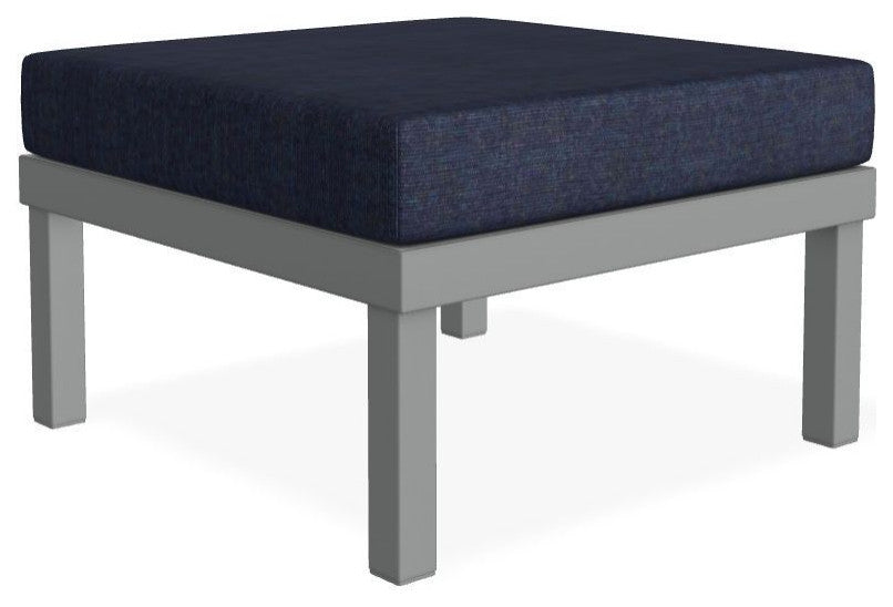 Larssen Cushion Deep Seating Outdoor Ottoman, Indigo/Graphite