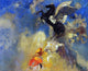Odilon Redon The Black Pegasus Premium Canvas Print