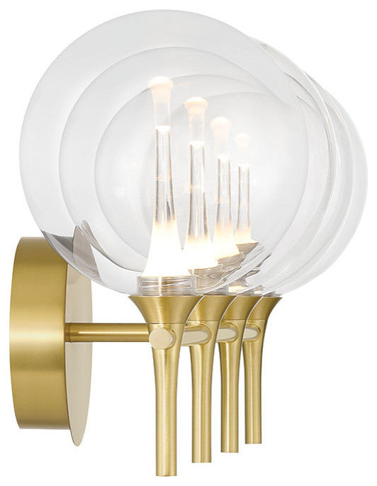 Iissa, Vanity, 4Lt, Gold, Clear Glass