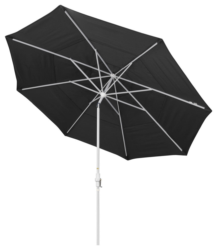 11' Aluminum Umbrella Collar Tilt Matted White, Black