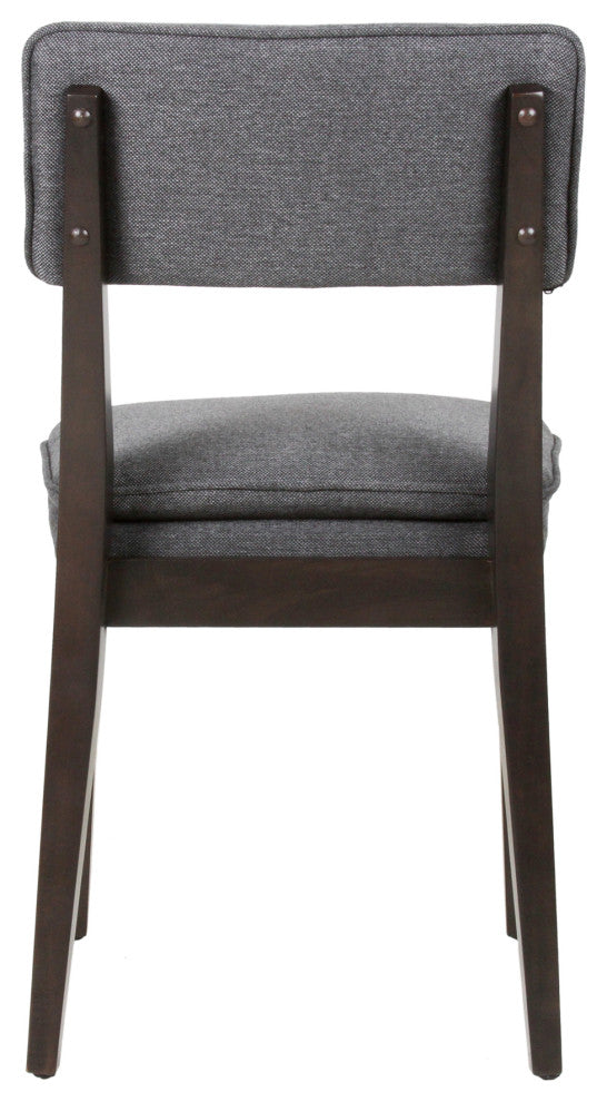 East at Main Solid Wood Upholstered Dining Chairs, Set of 2, Gray