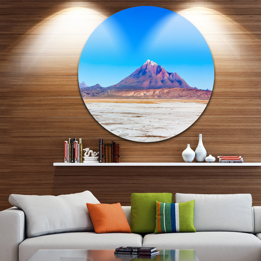 Altiplano Near Uyuni Panorama, Seascape Disc Metal Wall Art, 38"
