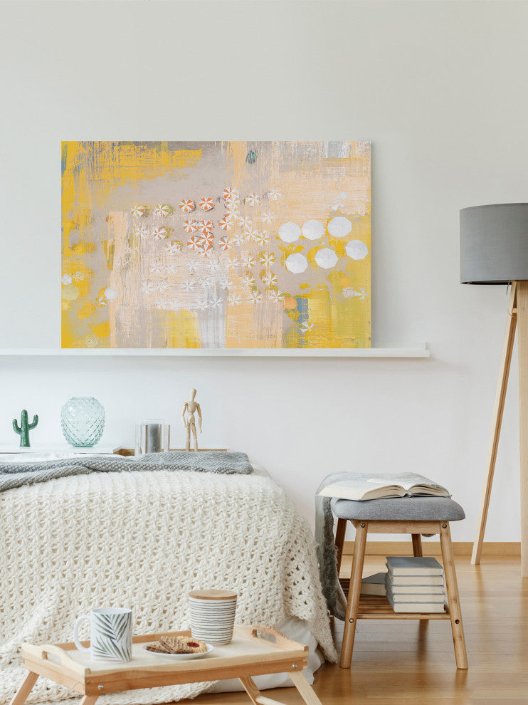 "Candy Umbrellas" Painting Print on Wrapped Canvas, 45"x30"