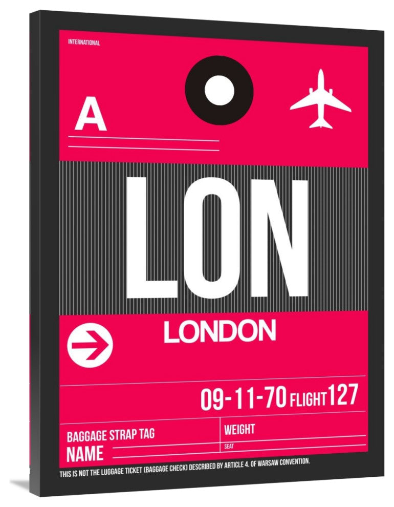 "LON London Luggage Tag 2" Fine Art Print