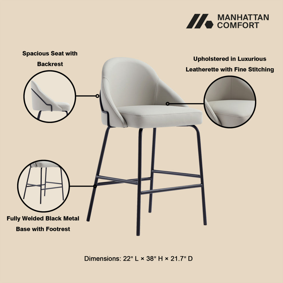 Manhattan Comfort Gracie Counter Stool