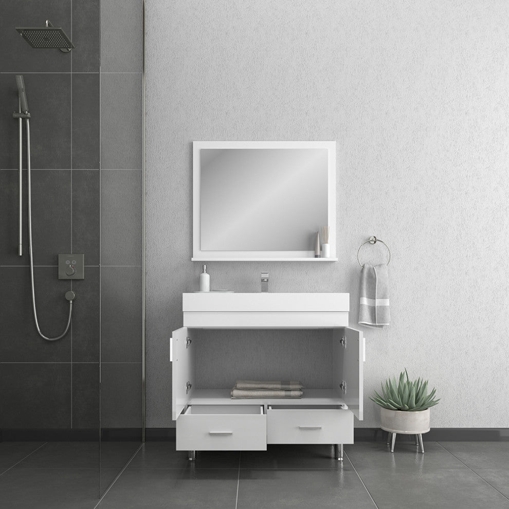 Ripley 36" Modern Bathroom Vanity Set, White