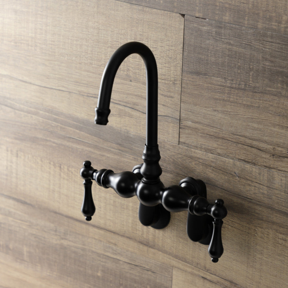 AE81T0 Adjustable Center Wall Mount Tub Faucet, Matte Black