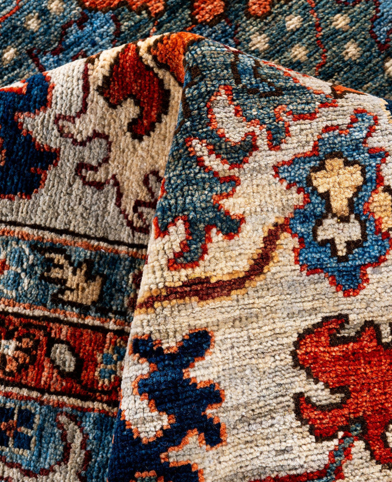 Serapi One-of-a-Kind Hand-Knotted Area Rug Light Gray, 8'11" x 11'11"