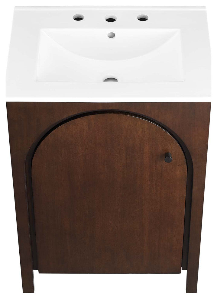 Appia 24" Bathroom Vanity - Walnut White