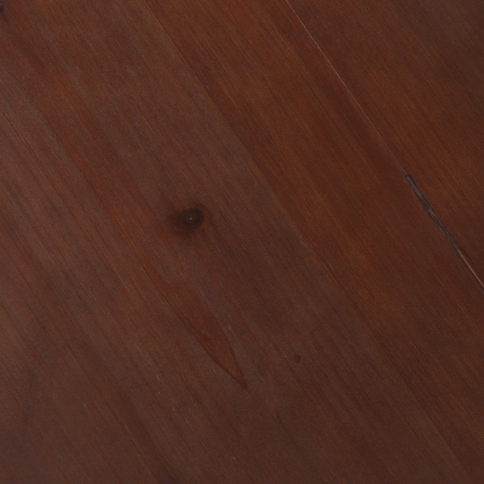 GDF Studio Alteri Finished Faux Wood Circular Coffee Table, Dark Walnut