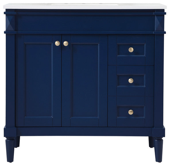 Home Living 21" Transitional Blue-Light Bathroom Vanity