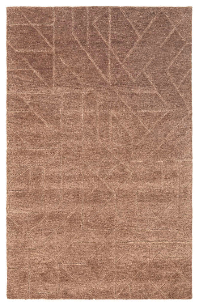 Quartz Relief Area Rug, Rust, 3'x5'