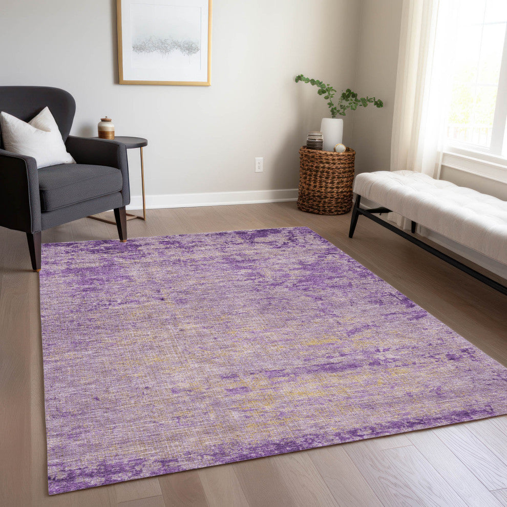 Machine Washable Indoor/Outdoor Chantille ACN1901 Purple 2'6" x 3'10" Rug
