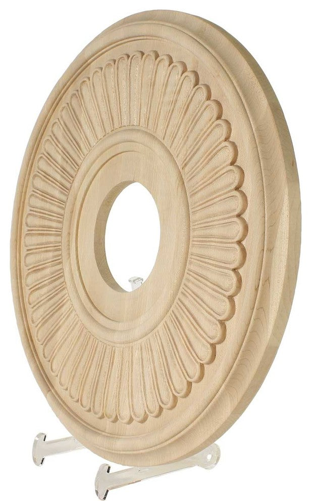 16"OD x 1 1/8"P Carved Berkshire Ceiling Medallion, Cherry