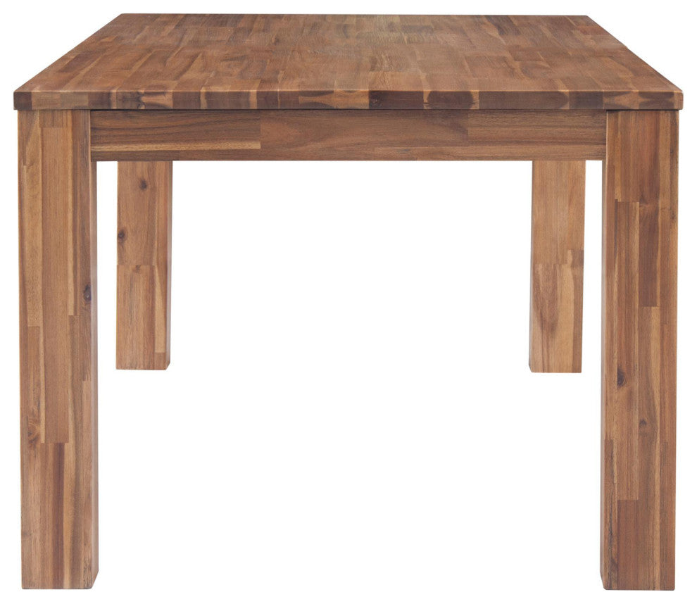 Bedford KD 75" Rect. Dining Table Square Legs, Brushed Brown