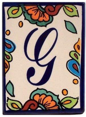 Hacienda Talavera Ceramic House Letter G