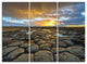 "Kirkjugolf Church Floor at Sunrise" Metal Wall Art, 3 Panels, 36"x28"