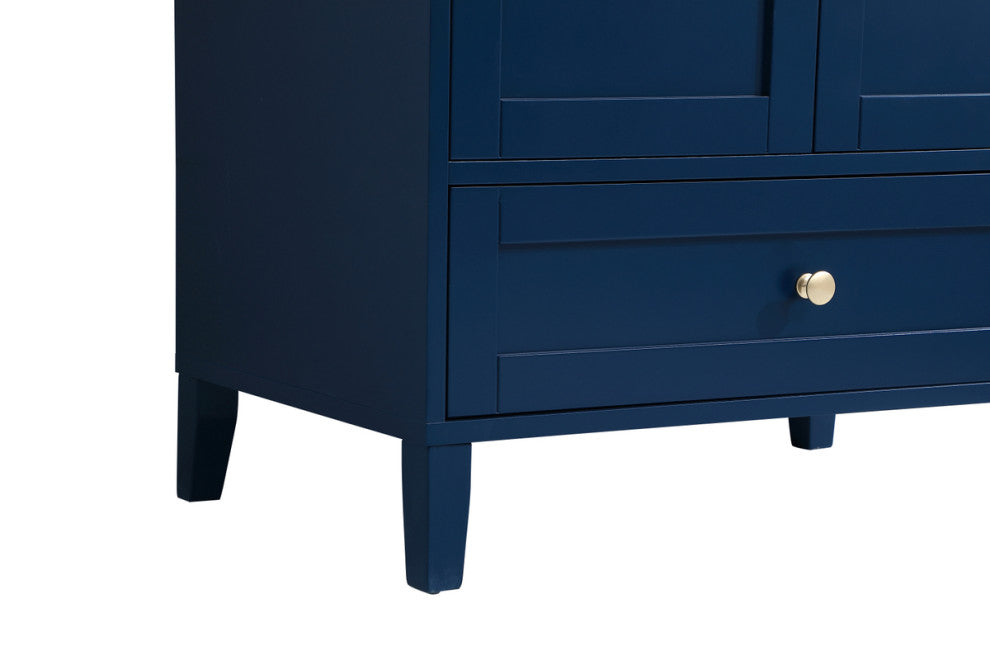 Single 18" Bathroom Vanity (Blue), Blue, 30