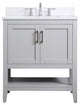 Elegant VF16030GR-BS 30"Single Bathroom Vanity, Gray With Backsplash