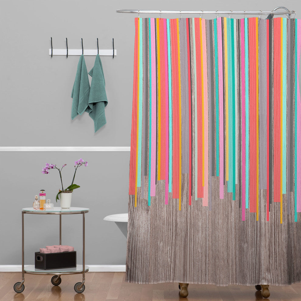 Deny Designs Iveta Abolina Stripe Happy Shower Curtain