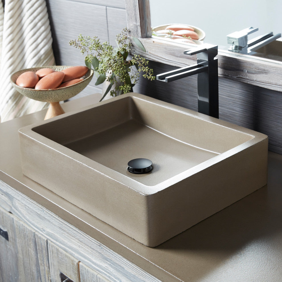Nipomo NativeStone Bathroom Sink, Earth