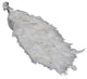 Regal Peacock Bird With Closed Tail Feathers Christmas Decoration, White, 21"