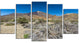 "Caldera of The Volcano Teide" Contemporary Landscape Wall Art, 5Panel, 60"x32"