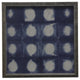 Shibori Indigo # 6 On Linen, Pewter Shadowbox, Small