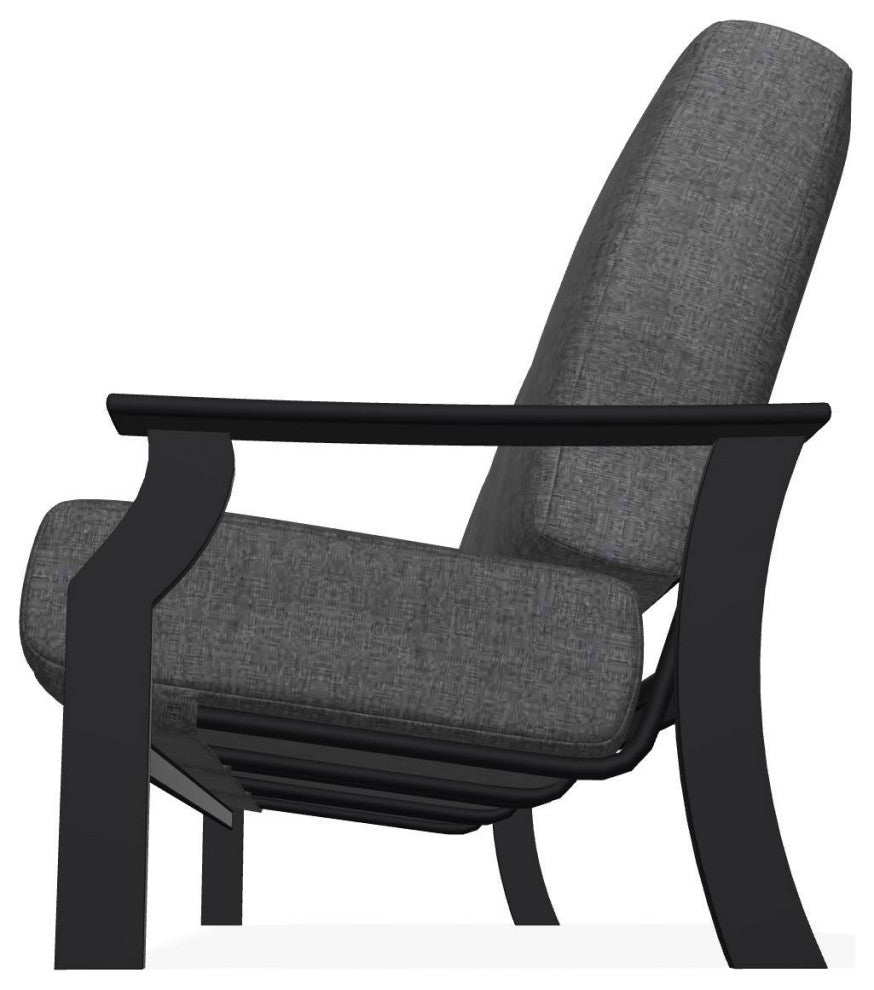 St. Catherine Deep Seat 3-Seat Outdoor Sofa, Slate/Black