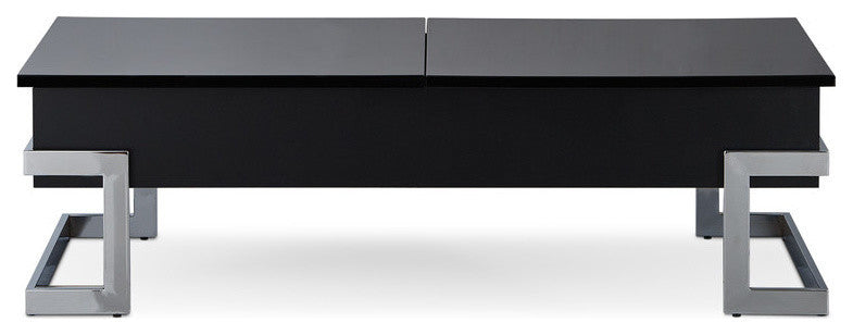 Acme Calnan Coffee Table With Lift Top Black and Chrome