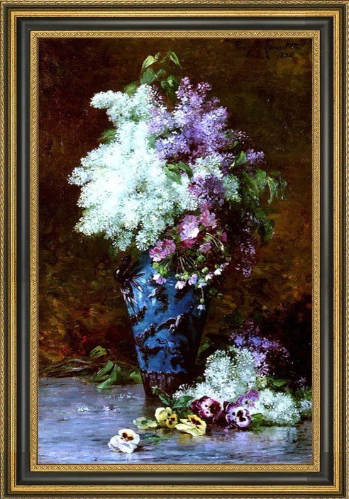 AlbertTibulle Furcy De Lavault Fleurs Framed Premium Canvas Print, 16"x24"