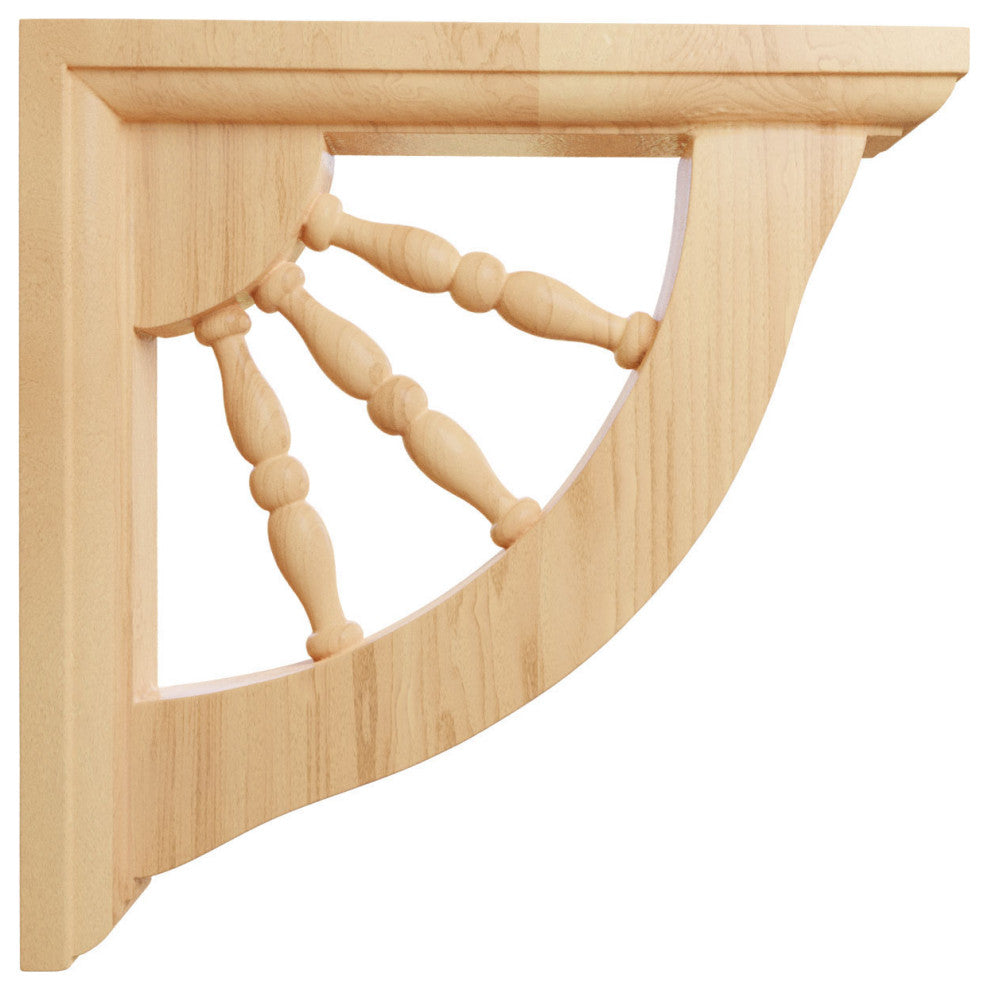 1 1/2"W x 7"D x 7"H Andrea Wagon Wheel Bracket, Red Oak