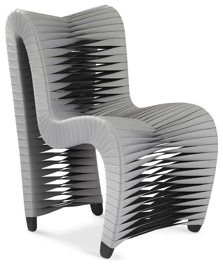 Seat Belt Dining Chair, Gray, Cotton
