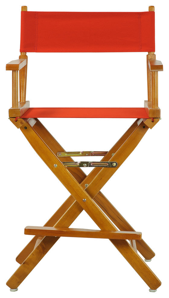 024" Director's Chair Honey Oak Frame-Red Canvas