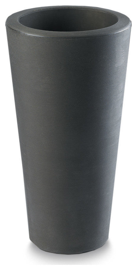 Bleeker Indoor/Outdoor Tall Round Planter with Sand Cavity, Bronze, 17"