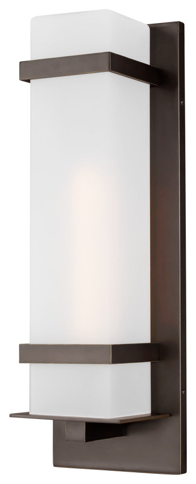 Alban Large 1-Light Outdoor Wall Lantern, Antique Bronze