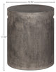 Concrete Round Side Table With Handle, Gray