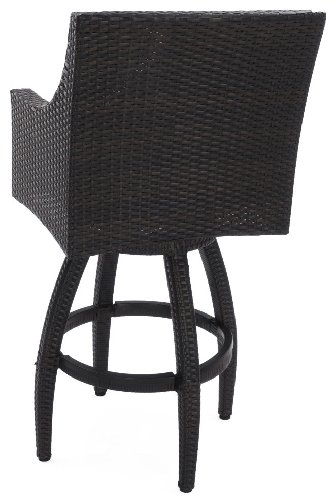 Deco 5 Piece Aluminum Outdoor Patio Bar Stool Set, Sunset Red