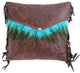 Turquoise Feather Envelope Pillow