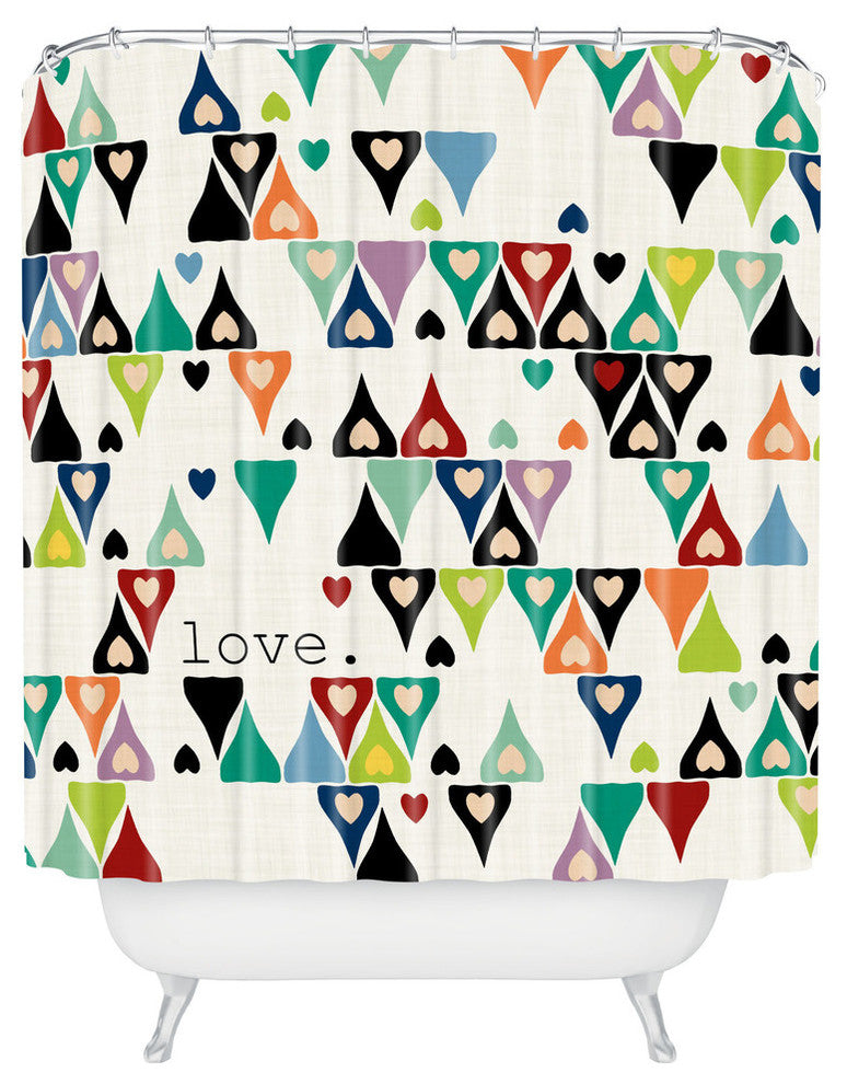 Sharon Turner Love 3 Shower Curtain