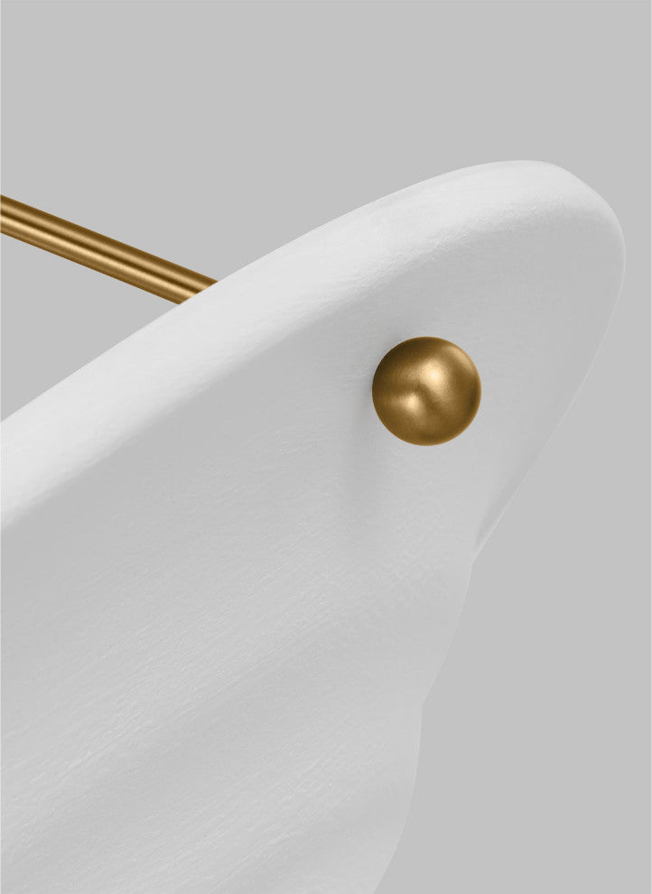 Dosinia Large Pendant, Textured White