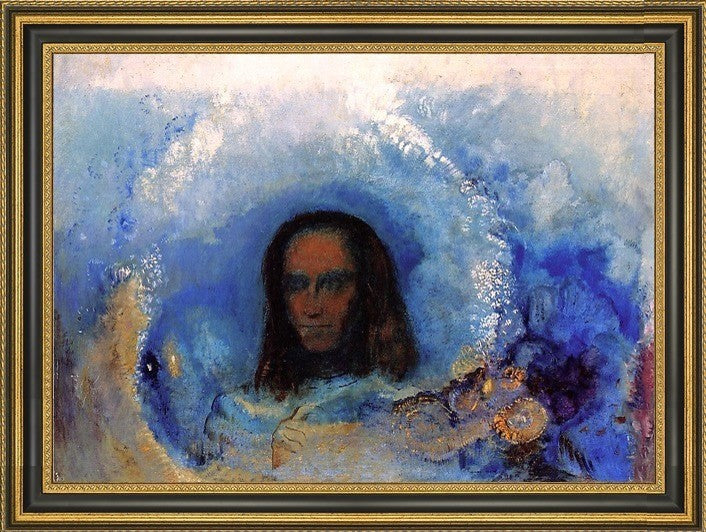Odilon Redon Silence - 18" x 27" Framed Premium Canvas Print