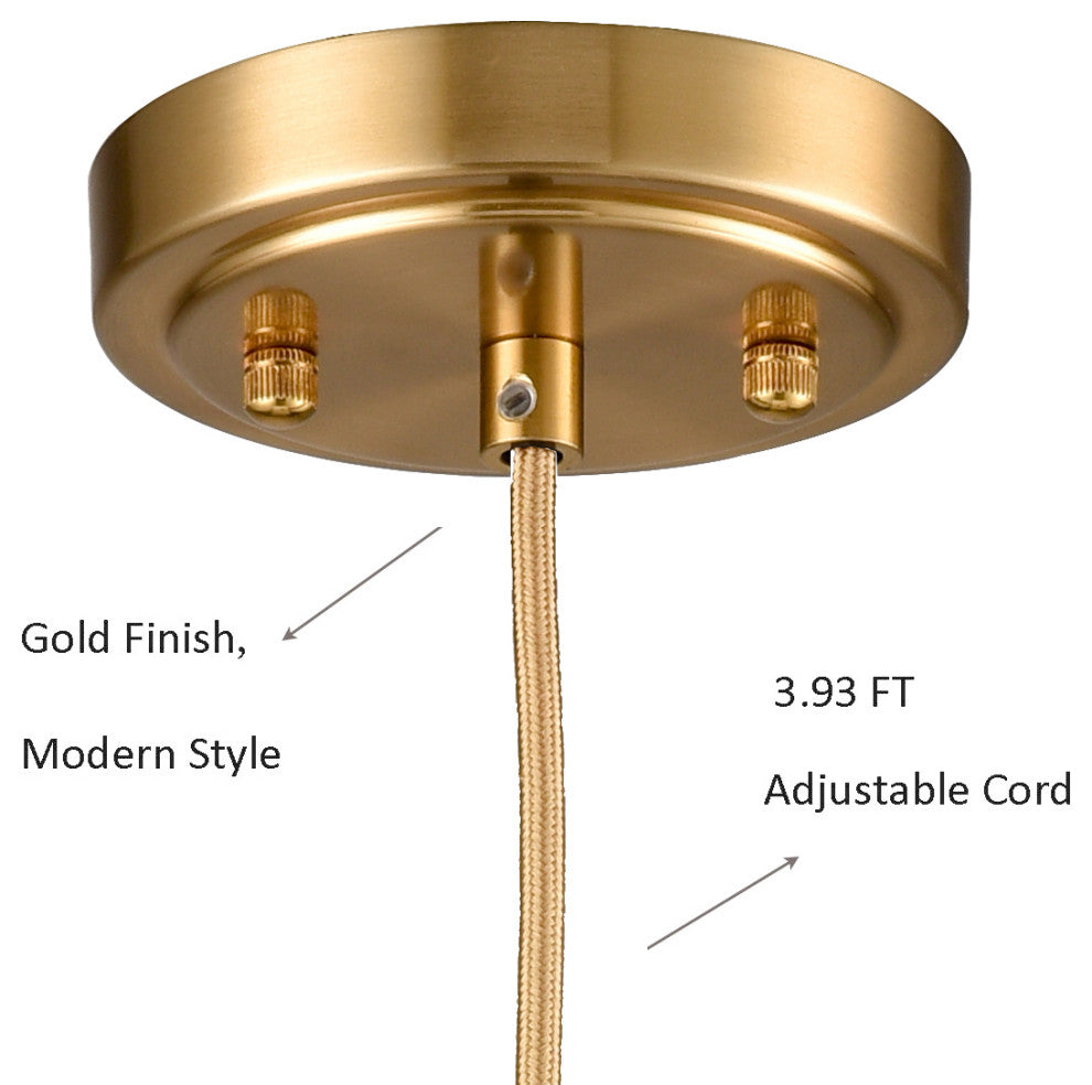 Kitchen Island Gold Globe Pendant Light