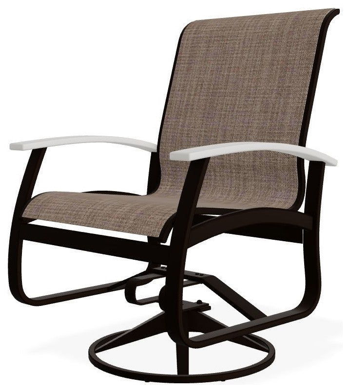 Belle Isle Sling Outdoor Swivel Rocker, Augustine Denim/Kona