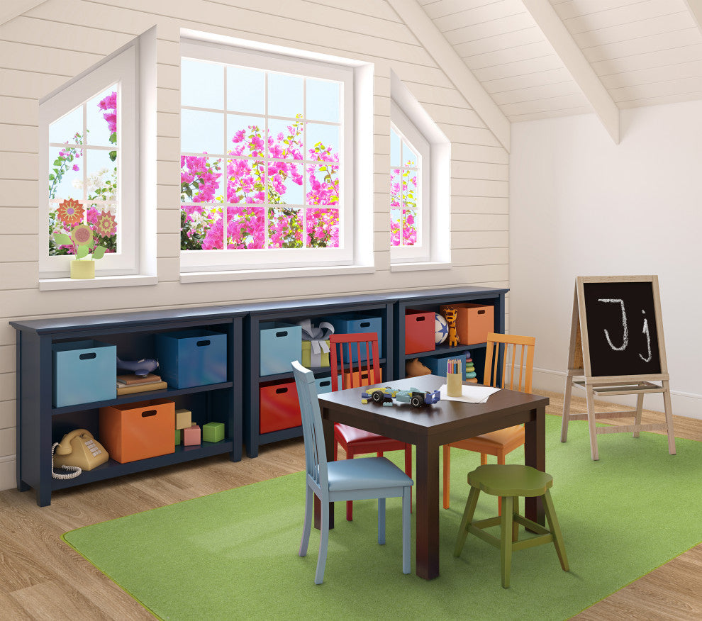 Kid Essentials Rug, Just Kidding, Lime Green, 6'x9'