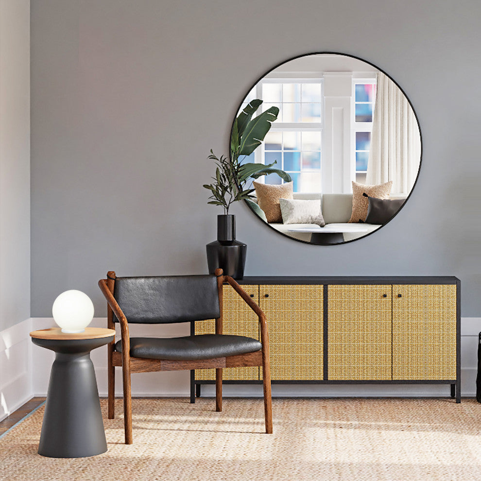 Rondo, 1-Light Round Table Lamp, White Finish, Opal Frosted Glass Shade